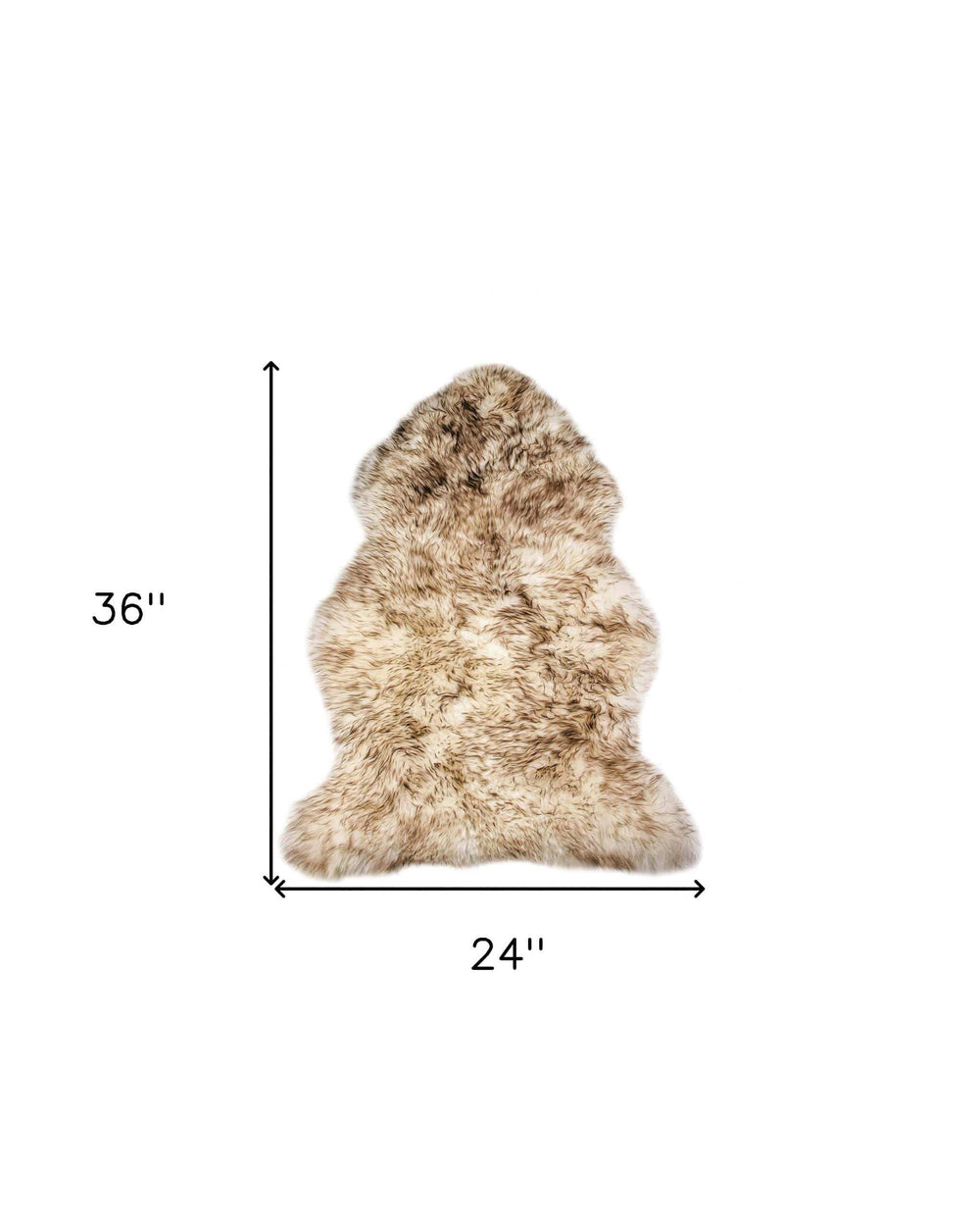 2' X 3' Dark Cream New Zealand Natural Sheepskin Rug - Homeroots - Flyclothing LLC