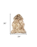2' X 3' Dark Cream New Zealand Natural Sheepskin Rug - Homeroots - Flyclothing LLC