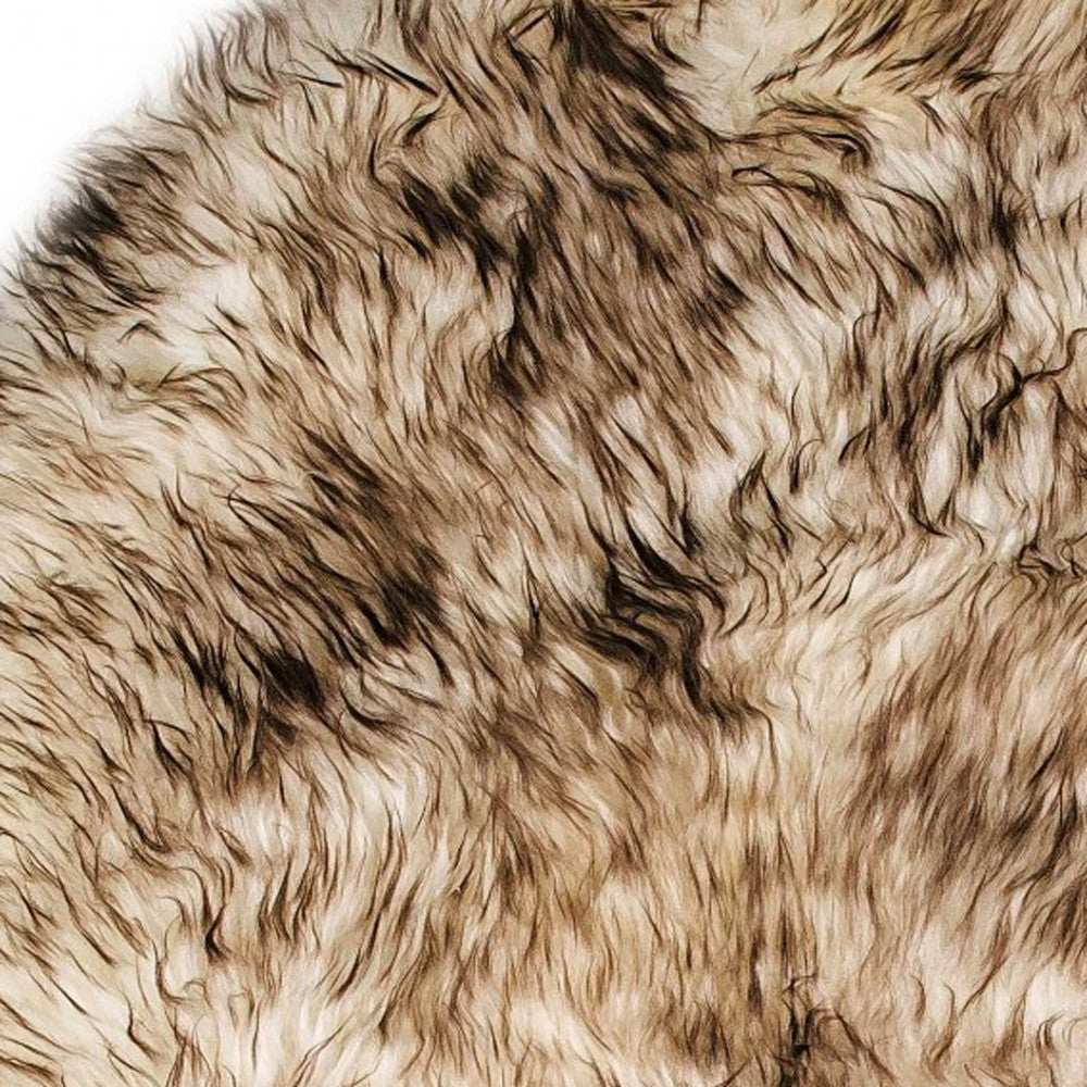 2' X 3' Dark Cream New Zealand Natural Sheepskin Rug - Homeroots - Flyclothing LLC