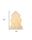 2' X 3' Cream New Zealand Natural Sheepskin Rug - Homeroots - Flyclothing LLC