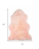 2' X 3' Rose New Zealand Natural Shearling Sheepskin Rug - Homeroots - Flyclothing LLC