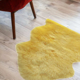 2' X 3' Yellow New Zealand Natural Sheepskin Rug - Homeroots - Flyclothing LLC