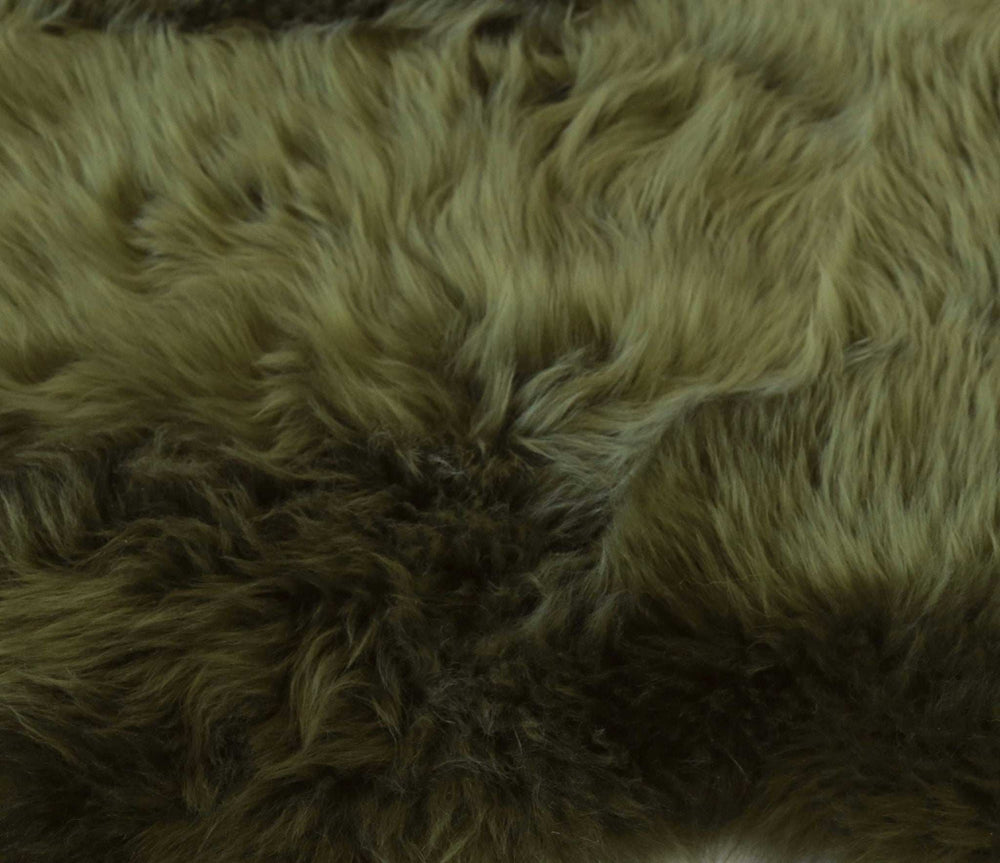 2' X 3' Khaki Green New Zealand Natural Sheepskin Rug - Homeroots - Flyclothing LLC
