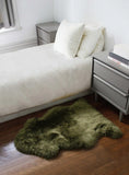 2' X 3' Khaki Green New Zealand Natural Sheepskin Rug - Homeroots - Flyclothing LLC
