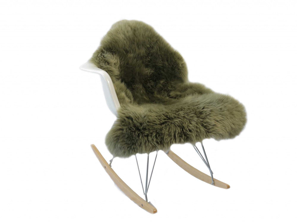 2' X 3' Khaki Green New Zealand Natural Sheepskin Rug - Homeroots - Flyclothing LLC