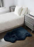 2' X 3' Navy New Zealand Natural Sheepskin Rug - Homeroots - Flyclothing LLC
