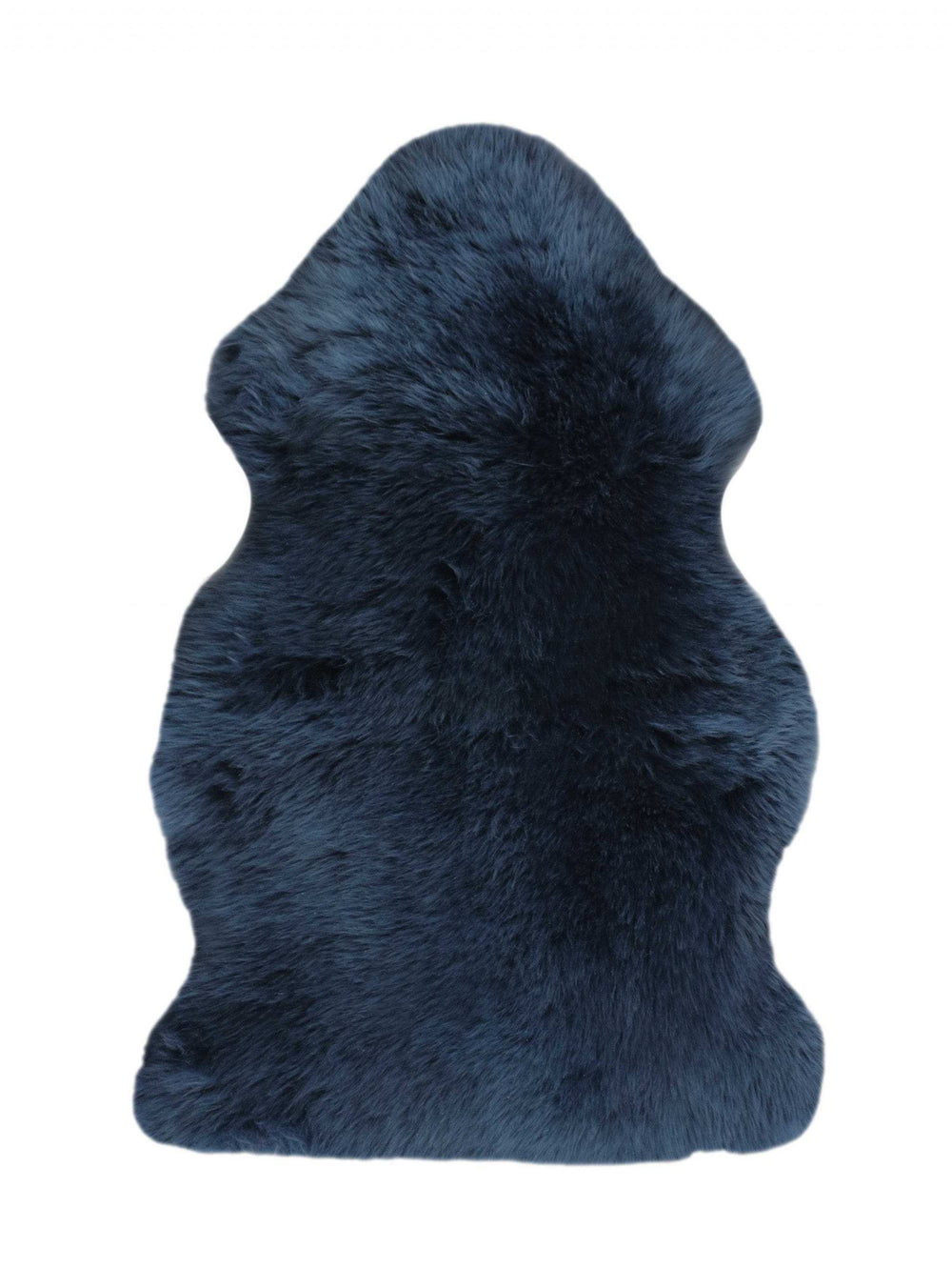 2' X 3' Navy New Zealand Natural Sheepskin Rug - Homeroots - Flyclothing LLC