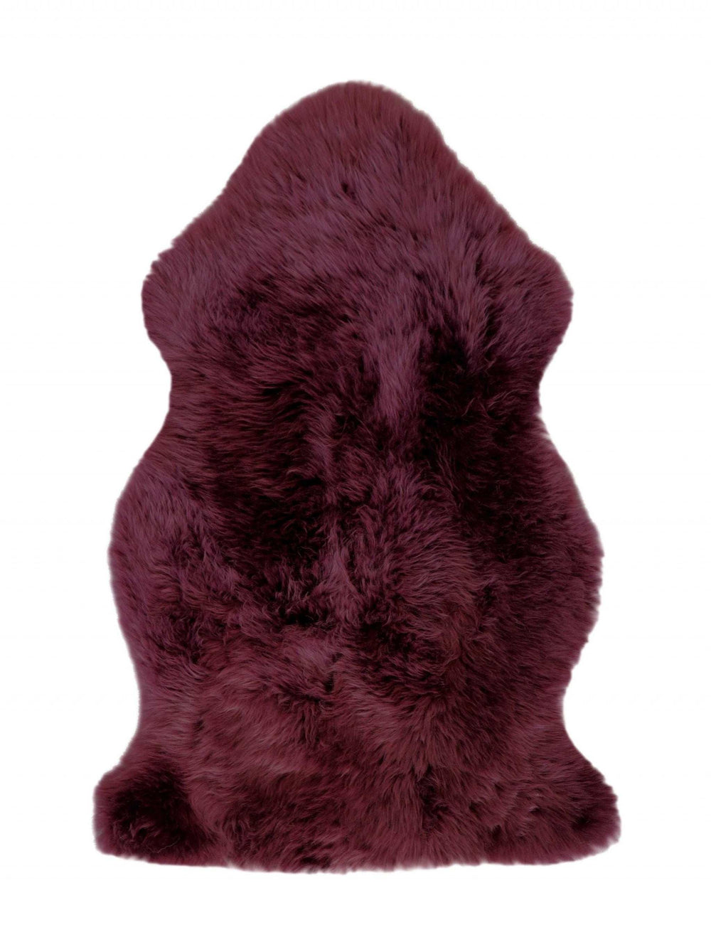 2' X 3' Burgundy New Zealand Natural Sheepskin Rug - Homeroots - Flyclothing LLC