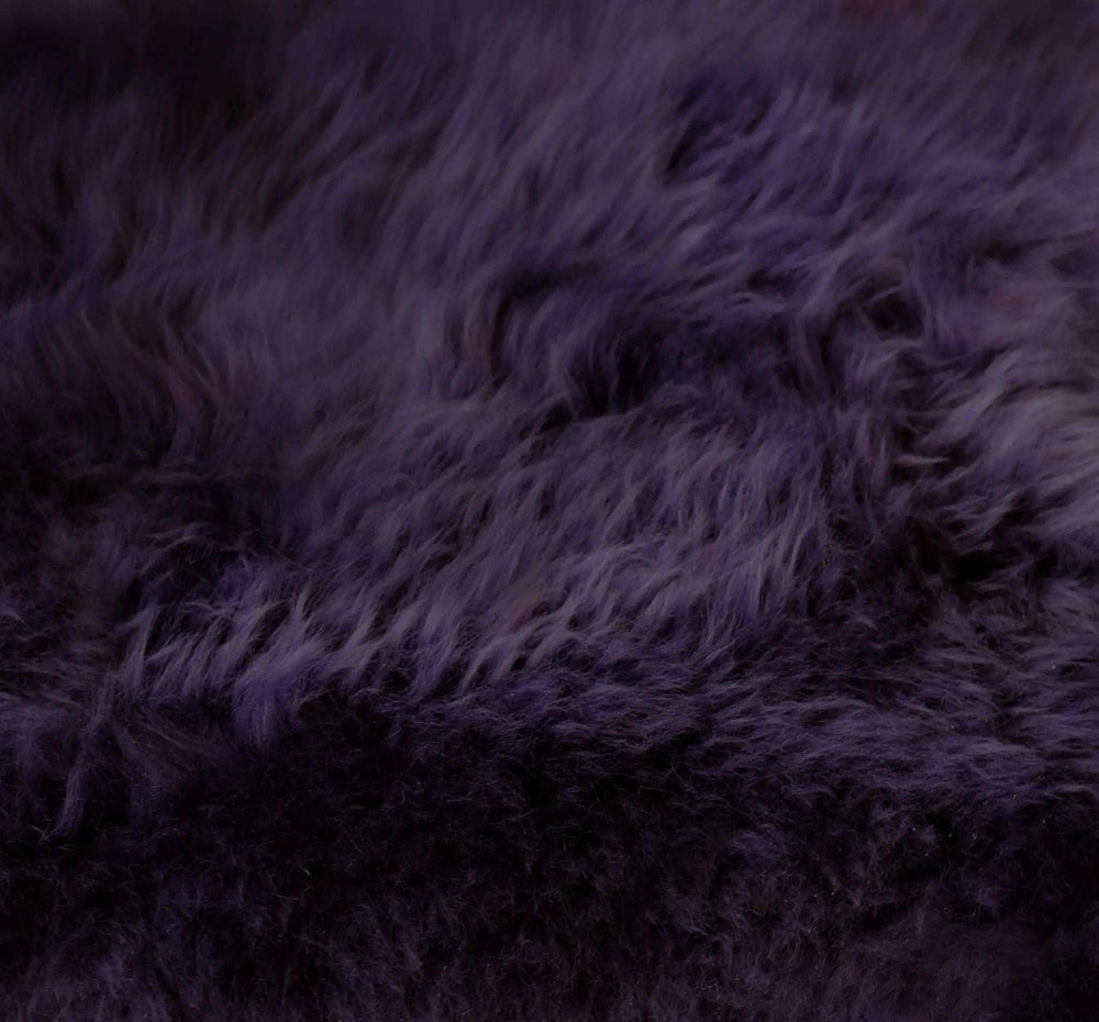 2' X 3' Purple New Zealand Natural Sheepskin Rug - Homeroots - Flyclothing LLC