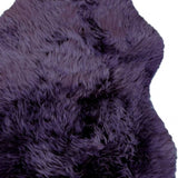 2' X 3' Purple New Zealand Natural Sheepskin Rug - Homeroots - Flyclothing LLC