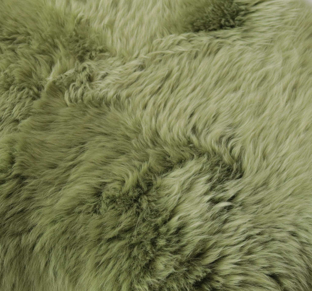 Sage Green New Zealand Natural Sheepskin Rug - Homeroots - Flyclothing LLC