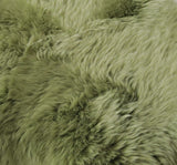 Sage Green New Zealand Natural Sheepskin Rug - Homeroots - Flyclothing LLC