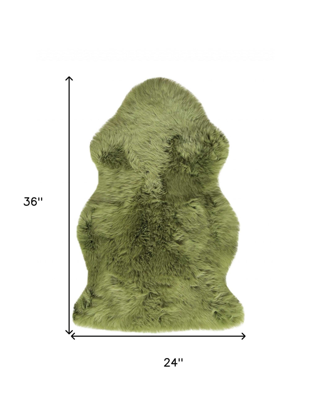 Sage Green New Zealand Natural Sheepskin Rug - Homeroots - Flyclothing LLC