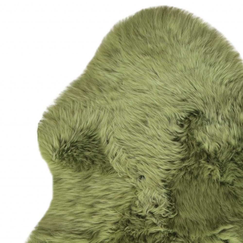 Sage Green New Zealand Natural Sheepskin Rug - Homeroots - Flyclothing LLC