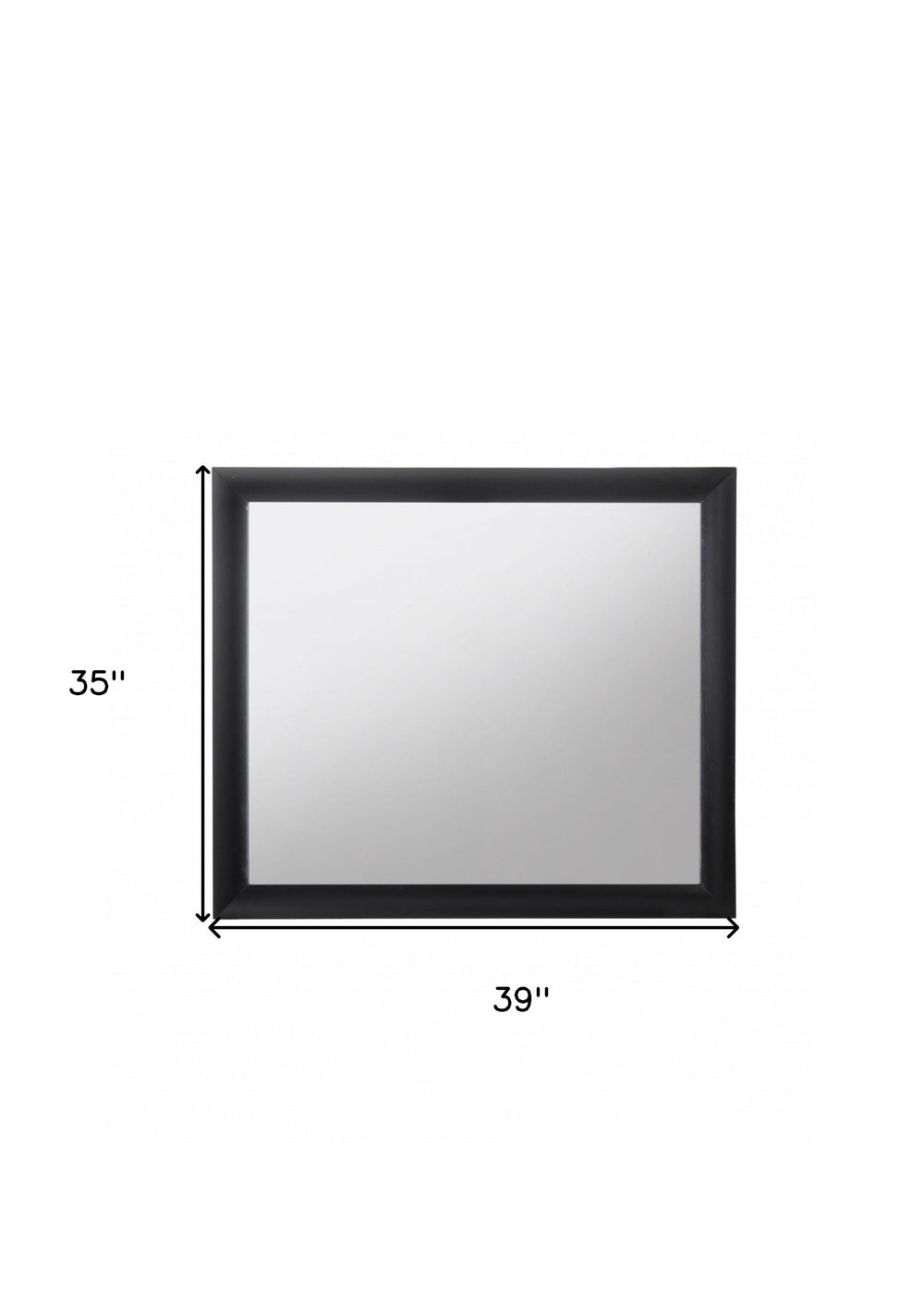 35" Black Accent Mirror - Homeroots - Flyclothing LLC