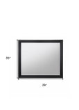 35" Black Accent Mirror - Homeroots - Flyclothing LLC