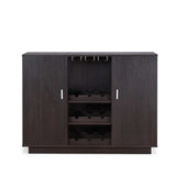 Espresso Wood Finish Wine And Stemware Cabinet - Homeroots - Flyclothing LLC