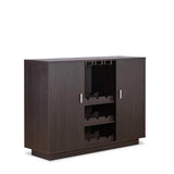 Espresso Wood Finish Wine And Stemware Cabinet - Homeroots - Flyclothing LLC