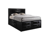 Black Multii-Drawer Wood Platform King Bed With Pull Out Tray - Homeroots - Flyclothing LLC