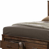 Brown And Black Upholstered Bed - Homeroots - Flyclothing LLC