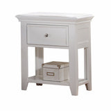 27" White One Drawer Nightstand - Homeroots - Flyclothing LLC