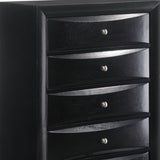 32" Black Solid Wood Five Drawer Standard Chest - Homeroots - Flyclothing LLC