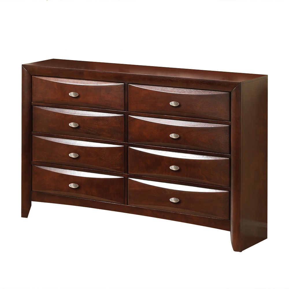 41" Espresso Wood Finish Dresser With 8 Drawers - Homeroots