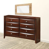 41" Espresso Wood Finish Dresser With 8 Drawers - Homeroots