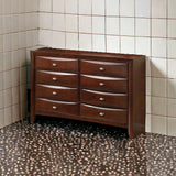 41" Espresso Wood Finish Dresser With 8 Drawers - Homeroots