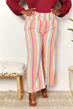 Double Take Striped Smocked Waist Pants with Pockets - Trendsi - Flyclothing LLC