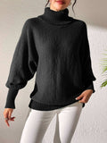 Turtleneck Long Sleeve Sweater - Trendsi - Flyclothing LLC