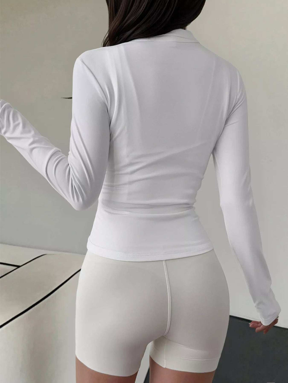 Slim Fit Zipper Front Outerwear - Trendsi - Flyclothing LLC