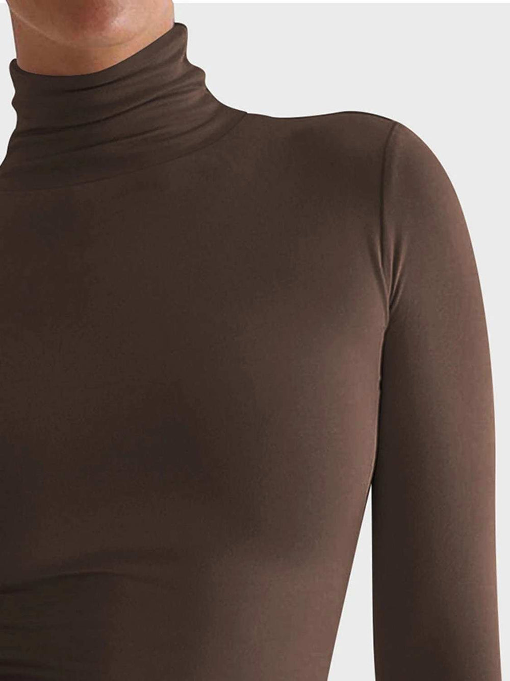 Turtleneck Long Sleeve T-Shirt - Trendsi - Flyclothing LLC