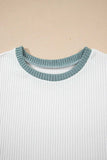 Contrast Trim Ribbed Knit Sleeveless Top - Trendsi - Flyclothing LLC