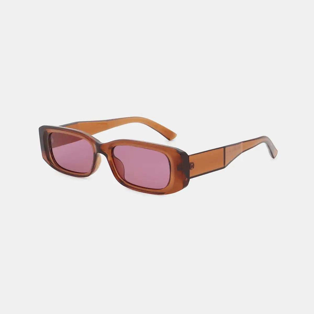 Polycarbonate Frame Rectangle Sunglasses - Trendsi - Flyclothing LLC