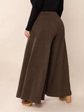 Plus Size Wide Leg Pants with Pockets - Trendsi - Flyclothing LLC
