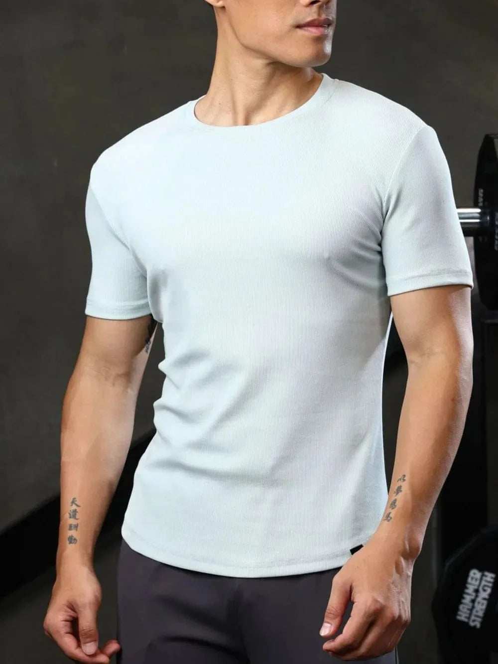 Men's Plus Size Round Neck Short Sleeve T-Shirt - Trendsi - Flyclothing LLC