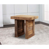 20" Brown Solid Wood Square End Table - Homeroots