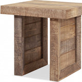 20" Brown Solid Wood Square End Table - Homeroots