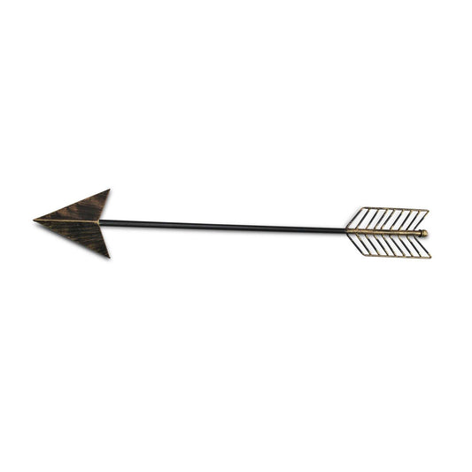 Burnished Dark Brown And Gold Tone Metal Arrow Wall Decor - Homeroots - Flyclothing LLC