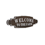 Welcome To The Farm Lacquered Black And White Metal Wall Art - Homeroots - Flyclothing LLC