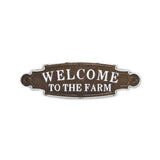 Welcome To The Farm Lacquered Black And White Metal Wall Art - Homeroots - Flyclothing LLC