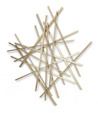 Gold Metal Abstract Linear Strips Wall Art Decor - Homeroots - Flyclothing LLC