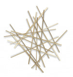 Gold Metal Abstract Linear Strips Wall Art Decor - Homeroots - Flyclothing LLC