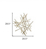 Gold Metal Abstract Linear Strips Wall Art Decor - Homeroots - Flyclothing LLC