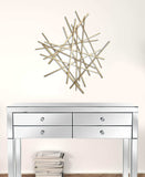 Gold Metal Abstract Linear Strips Wall Art Decor - Homeroots - Flyclothing LLC