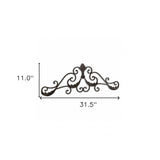 32" Rustic Brown Metal Scroll Wall Decor - Homeroots - Flyclothing LLC