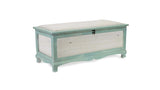 Rectangular Green Wooden With Seat Cushion And Inside Storage Bench - Homeroots - Flyclothing LLC