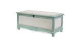 Rectangular Green Wooden With Seat Cushion And Inside Storage Bench - Homeroots - Flyclothing LLC