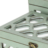 Set Of 2 Blue Wooden Boxes With Overlayed Mirror Panels - Homeroots - Flyclothing LLC